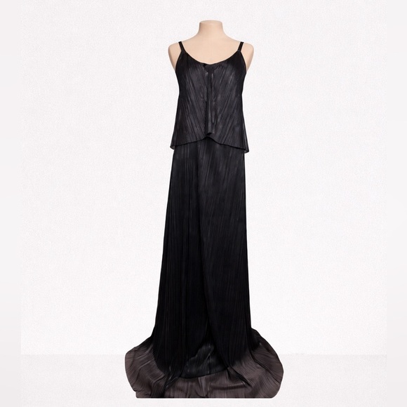 Embrace Los Angeles Dresses & Skirts - Embrace Los Angeles Maxi Slip Dress Sz Small Black Metallic Stripe Gown